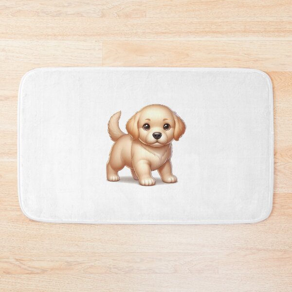 Item preview, Cute golden retriever puppy standing playfully with a cheerful expression. designed and sold by cave-canvas.