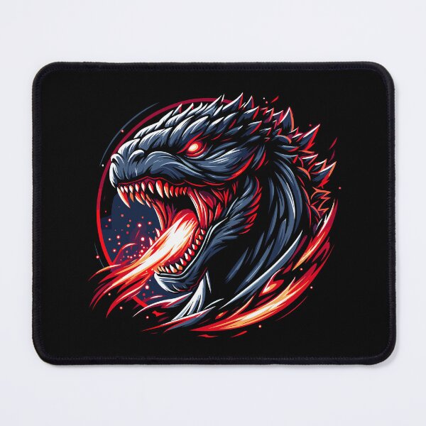 Item preview, Fierce dragon-like creature with fiery breath, showcasing a detailed, colorful design and intense expression. designed and sold by beast-net.