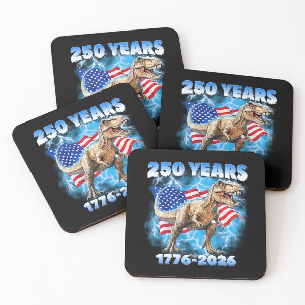Item preview, USA 250 Years 1776-2026 Dinosaur America Flag designed and sold by HeatherCWolf.
