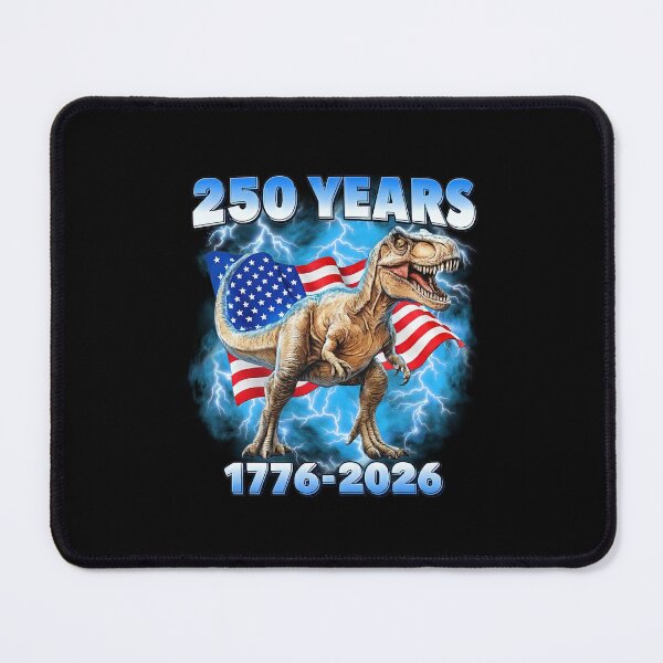Item preview, USA 250 Years 1776-2026 Dinosaur America Flag designed and sold by HeatherCWolf.