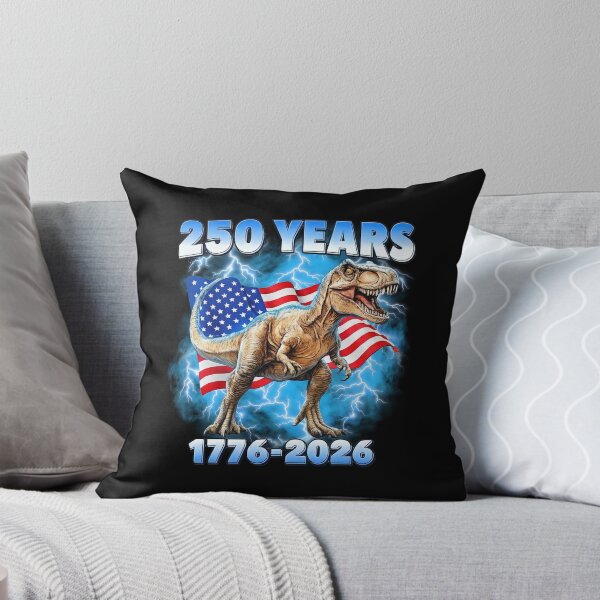 Item preview, USA 250 Years 1776-2026 Dinosaur America Flag designed and sold by HeatherCWolf.