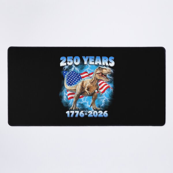 Item preview, USA 250 Years 1776-2026 Dinosaur America Flag designed and sold by HeatherCWolf.
