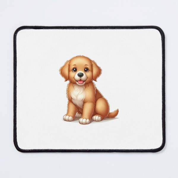 Item preview, A cute golden retriever puppy sitting happily with a joyful expression. designed and sold by cave-canvas.