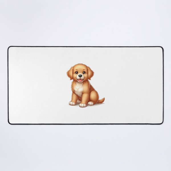 Item preview, A cute golden retriever puppy sitting happily with a joyful expression. designed and sold by cave-canvas.