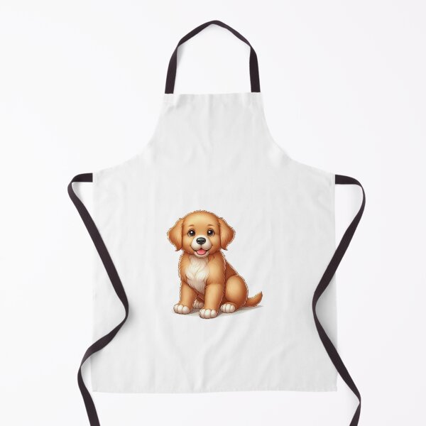 Item preview, A cute golden retriever puppy sitting happily with a joyful expression. designed and sold by cave-canvas.