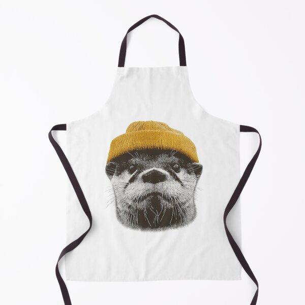 Item preview, Retro River Otter Wearing Beanie designed and sold by HeatherCWolf.