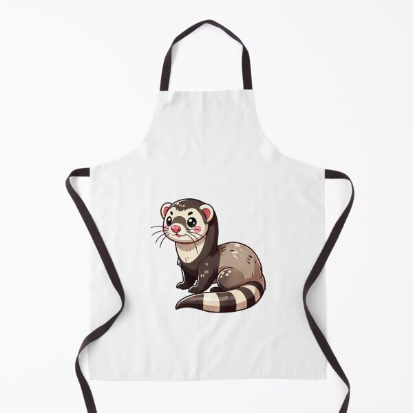 Item preview, Cute cartoon ferret with a cheerful expression and striped tail, perfect for children's illustrations. designed and sold by cave-canvas.