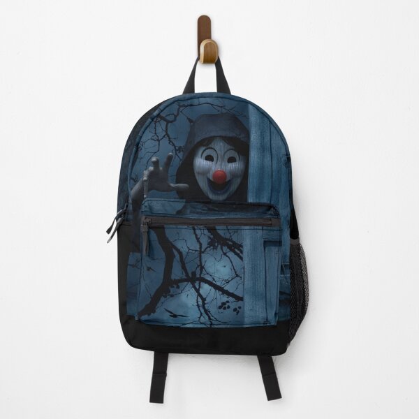 Item preview, Creepy Horror Clown Peering Through Old Blue Window designed and sold by Lovethluxuries .