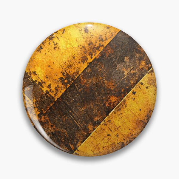 Item preview, Rusty Hazard Stripes Metal Plate designed and sold by Kaleidoscope Print.