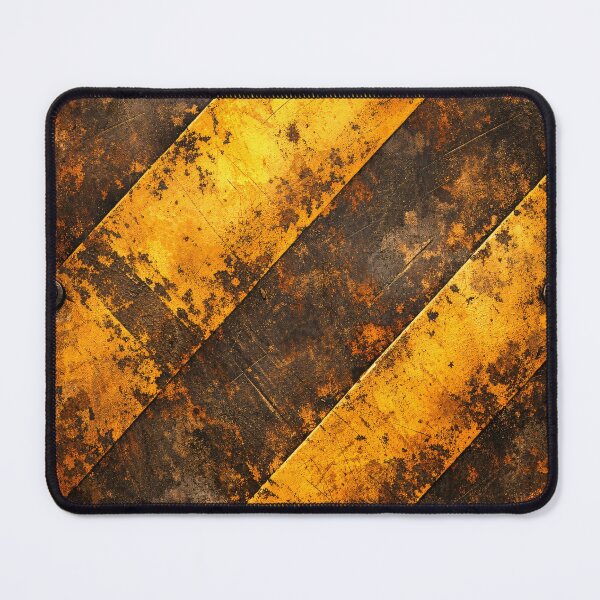 Item preview, Rusty Hazard Stripes Metal Plate designed and sold by Kaleidoscope Print.