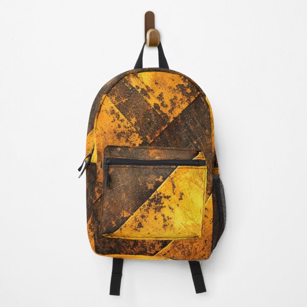 Item preview, Rusty Hazard Stripes Metal Plate designed and sold by Kaleidoscope Print.