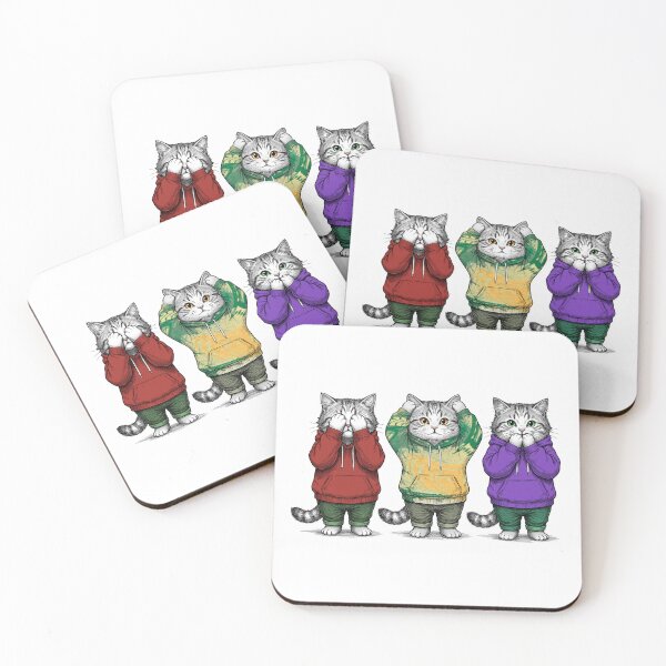 Item preview, Three cats designed and sold by krabbaraban.