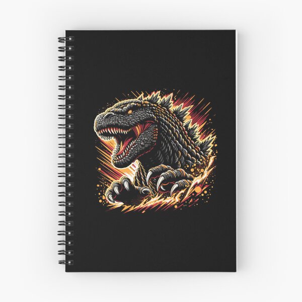 Item preview, Dramatic digital illustration of a powerful dinosaur-like creature with fiery accents. designed and sold by beast-net.