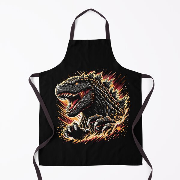 Item preview, Dramatic digital illustration of a powerful dinosaur-like creature with fiery accents. designed and sold by beast-net.