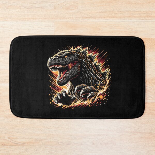 Item preview, Dramatic digital illustration of a powerful dinosaur-like creature with fiery accents. designed and sold by beast-net.