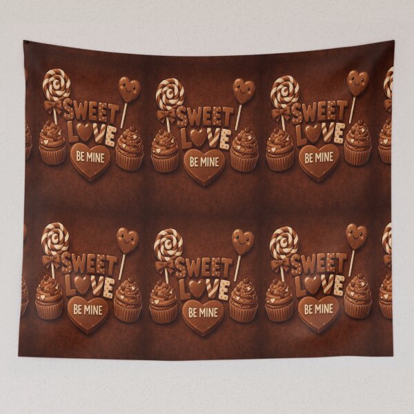 Item preview, Cute Valentine choco brown Candy Design – Sweet Love Be Mine Heart Illustration designed and sold by Amylilylove.