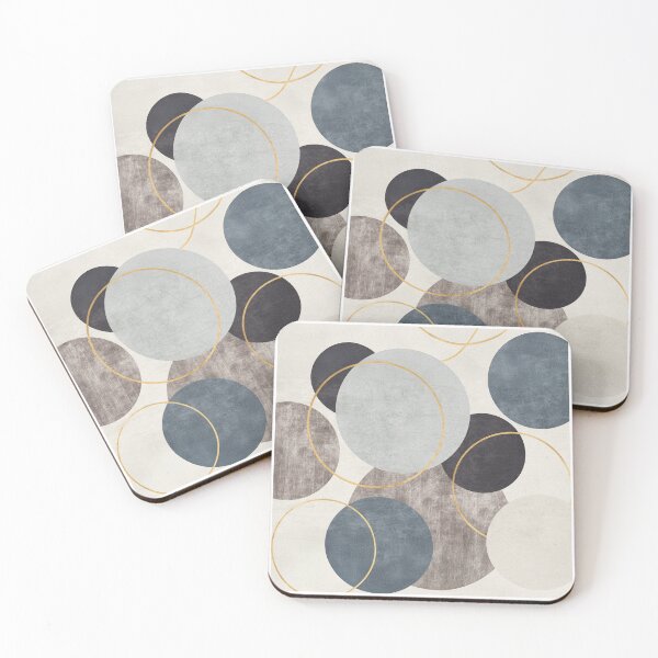 Item preview, Neutral Minimalist Geometric Circles Gold Accent Japandi designed and sold by CharmedVille.