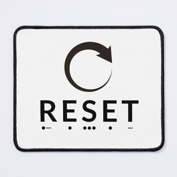 Item preview, Reset Morse Code Social Battery Minimalist Art designed and sold by AVO-SOURCE.