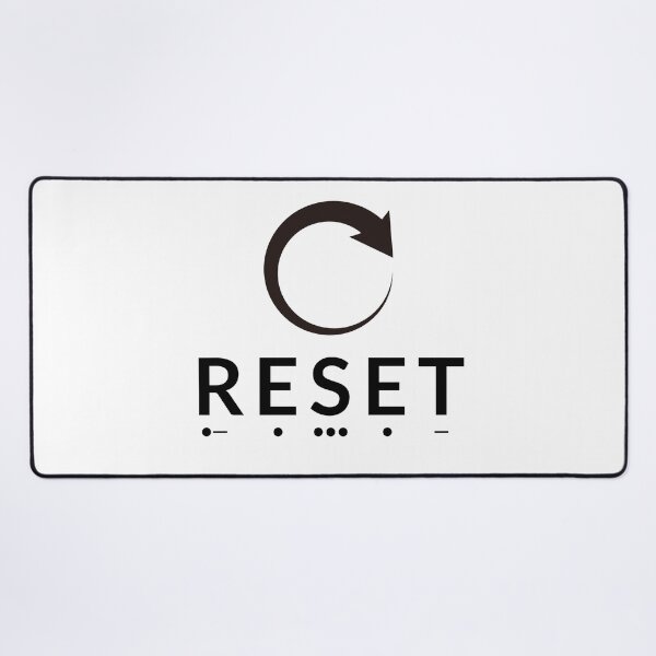 Item preview, Reset Morse Code Social Battery Minimalist Art designed and sold by AVO-SOURCE.