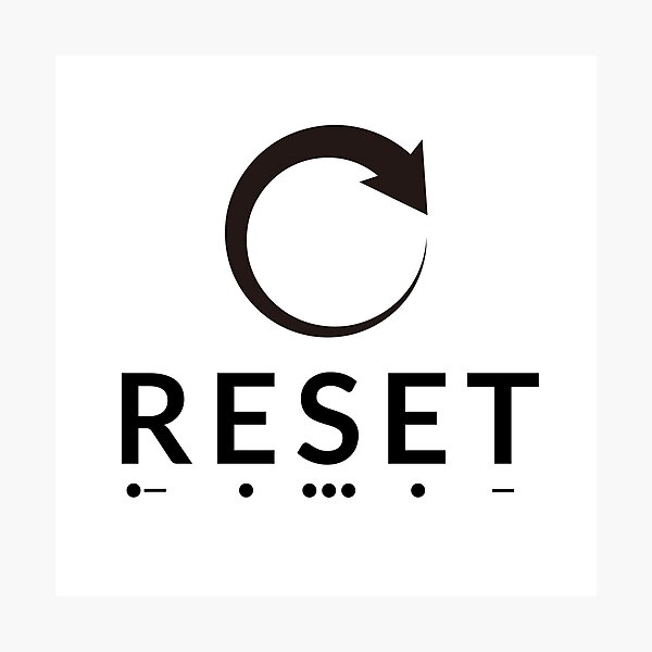 Item preview, Reset Morse Code Social Battery Minimalist Art designed and sold by AVO-SOURCE.