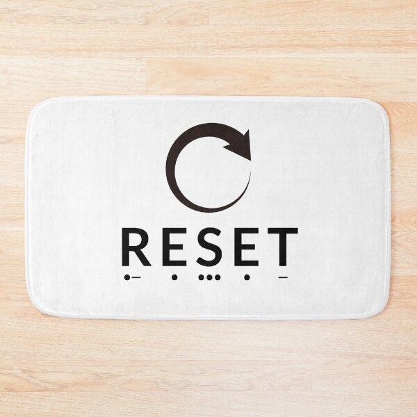Item preview, Reset Morse Code Social Battery Minimalist Art designed and sold by AVO-SOURCE.
