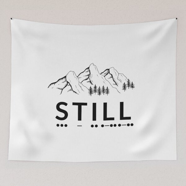 Item preview, Still Morse Code Mountain Minimalist Art designed and sold by AVO-SOURCE.