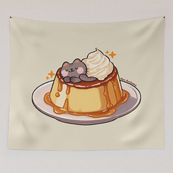 Item preview, Cat Sleeps on a Pudding designed and sold by NasDoodleArt.
