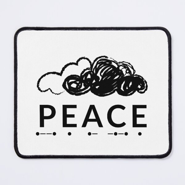 Item preview, Peace Morse Code Cloud Abstract Minimalist designed and sold by AVO-SOURCE.