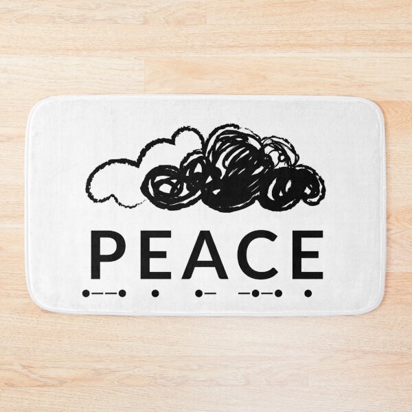 Item preview, Peace Morse Code Cloud Abstract Minimalist designed and sold by AVO-SOURCE.