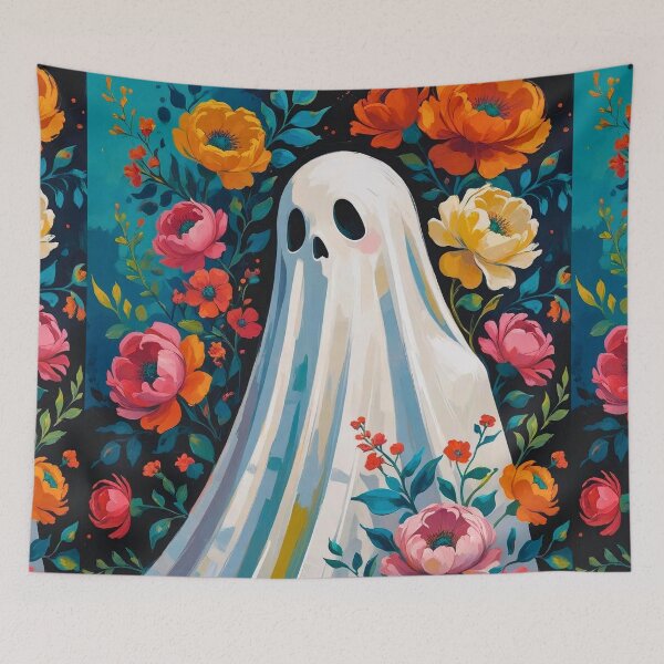 Item preview, Spooky Floral Ghost Portrait designed and sold by Tootley.