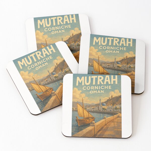 Item preview, Mutrah Corniche – Muscat's Historic Waterfront with Arabian Dhow and Hajar Mountains designed and sold by Places On Earth.