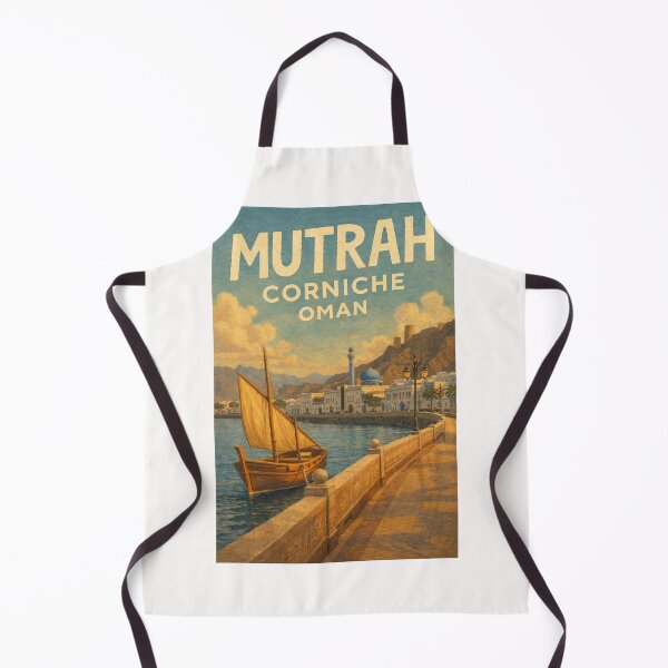 Item preview, Mutrah Corniche – Muscat's Historic Waterfront with Arabian Dhow and Hajar Mountains designed and sold by Places On Earth.