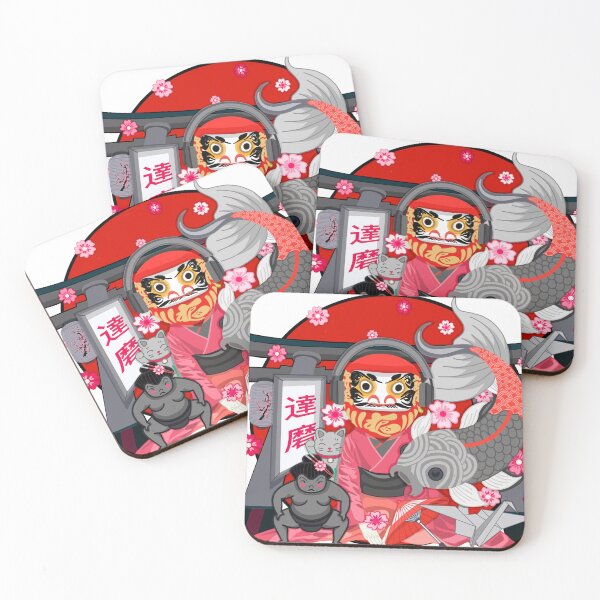 Item preview, Daruma | Japanese Pop Culture Art designed and sold by Elle Gee Graphic Art & Design.