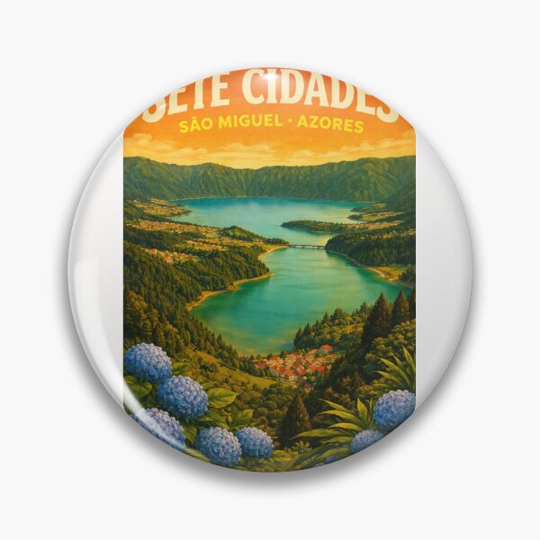 Item preview, Sete Cidades Azores – Twin Lakes and São Miguel Caldera View from Vista do Rei designed and sold by Places On Earth.
