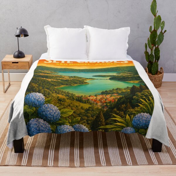 Item preview, Sete Cidades Azores – Twin Lakes and São Miguel Caldera View from Vista do Rei designed and sold by Places On Earth.