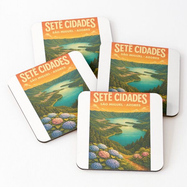 Item preview, Sete Cidades São Miguel – Crater Lake Vista with Hydrangeas and Volcanic Highlands in the Azores designed and sold by Places On Earth.
