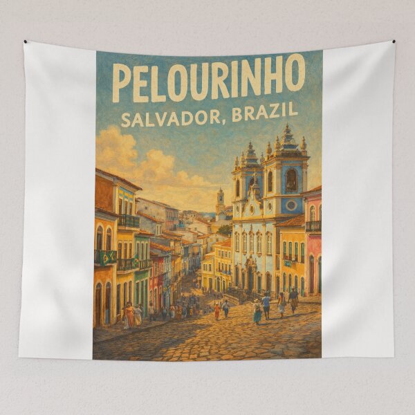Item preview, Pelourinho Salvador Brazil – Colonial Baroque Streets of Centro Histórico with São Francisco Church designed and sold by Places On Earth.