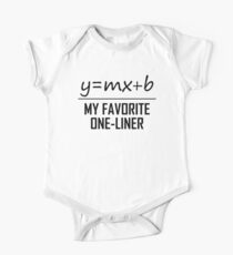 Meine Lieblings-One-Liner-Gleichung einer geraden Linie Mathe-Witz Baby Body Kurzarm