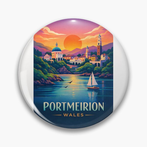 Item preview, Portmeirion Sunset View – Italianate Village in Gwynedd, North Wales Overlooking Dwyryd Estuary designed and sold by Places On Earth.