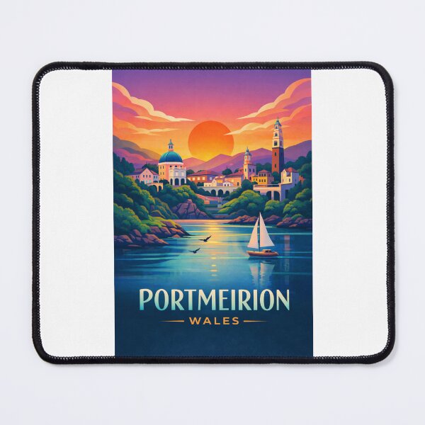 Item preview, Portmeirion Sunset View – Italianate Village in Gwynedd, North Wales Overlooking Dwyryd Estuary designed and sold by Places On Earth.
