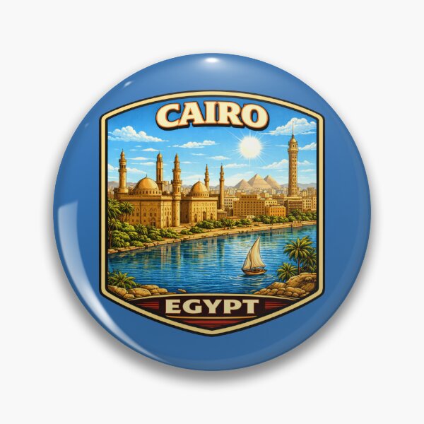 Item preview, Cairo, Egypt - Nile River & City Skyline designed and sold by Myra365Art.