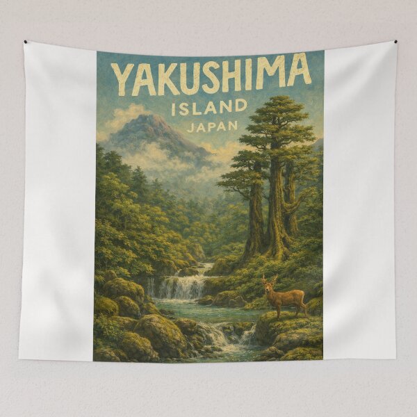 Item preview, Yakushima Island View – Ancient Forests and Mountain Streams in Kagoshima Prefecture, Japan designed and sold by Places On Earth.