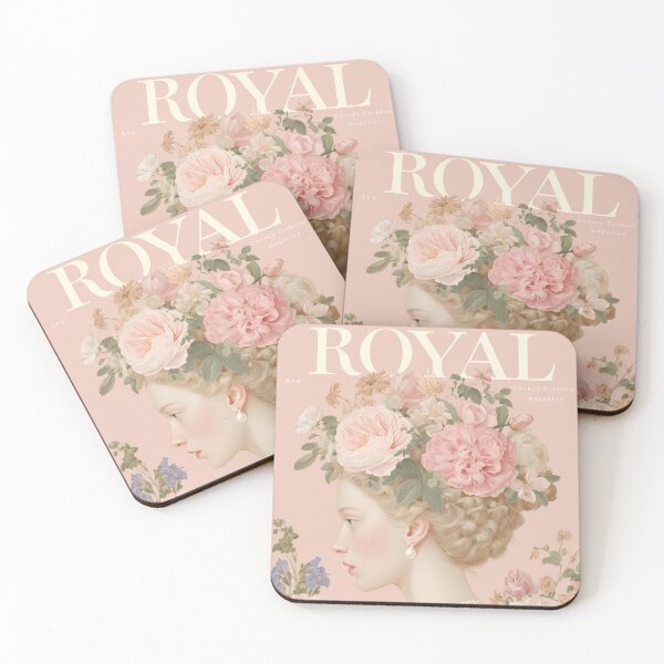 Item preview,  ROYAL Luxury Fashion Magazine Cover – Elegant Illustrated Portrait, High-End Editorial Art Print designed and sold by BobaBunny76.