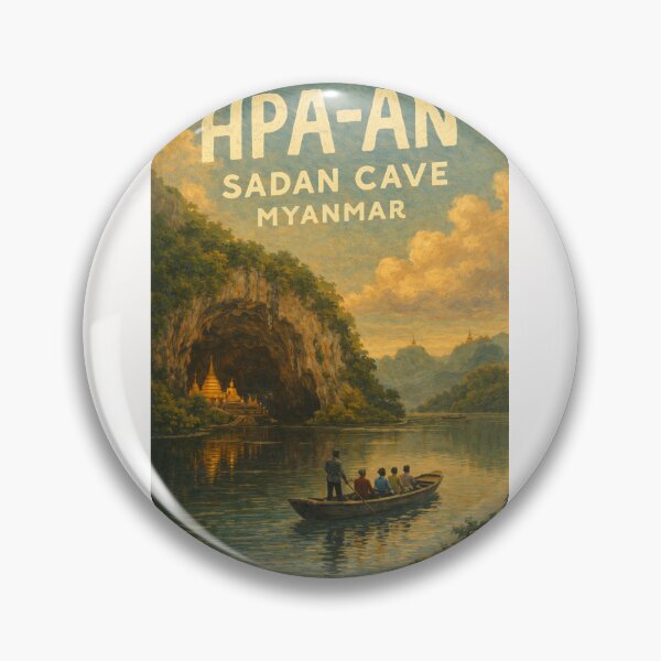 Item preview, Sadan Cave Reflections – Sacred Buddha Cave and Pagoda in Hpa-An, Kayin State, Myanmar designed and sold by Places On Earth.