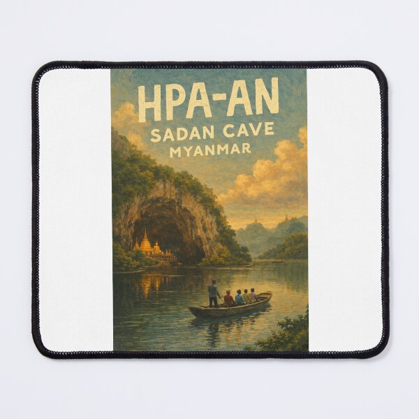 Item preview, Sadan Cave Reflections – Sacred Buddha Cave and Pagoda in Hpa-An, Kayin State, Myanmar designed and sold by Places On Earth.