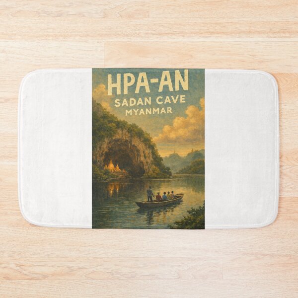 Item preview, Sadan Cave Reflections – Sacred Buddha Cave and Pagoda in Hpa-An, Kayin State, Myanmar designed and sold by Places On Earth.