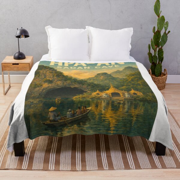 Item preview, Golden Entrance to Sadan Cave – Hpa-An Landmark with Pagodas and Limestone Cliffs in Kayin State, Myanmar designed and sold by Places On Earth.