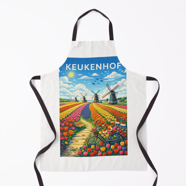 Item preview, Keukenhof Tulip Fields – Colorful Spring Blossoms and Windmills in Lisse, South Holland, Netherlands designed and sold by Places On Earth.