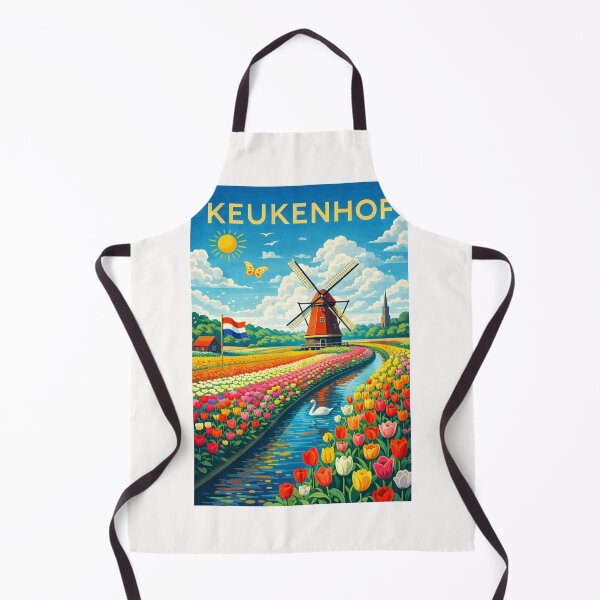 Item preview, Keukenhof Canal View – Tulips, Windmills, and Dutch Landscape in South Holland, Netherlands designed and sold by Places On Earth.