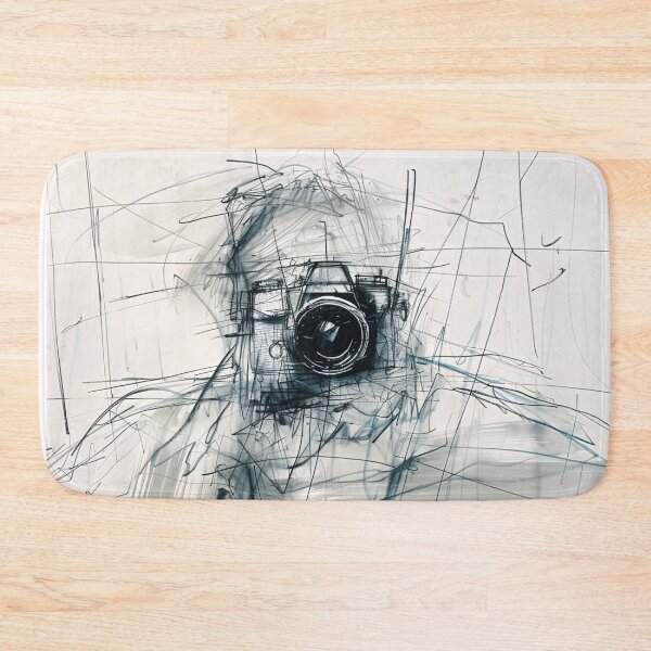 Item preview, Abstract Photographer Sketch designed and sold by SleekLineSketches.